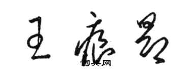 駱恆光王痕昂草書個性簽名怎么寫