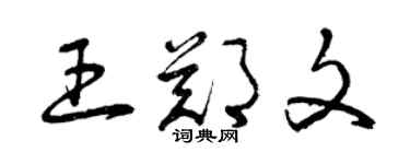 曾慶福王鄭文草書個性簽名怎么寫