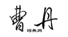 駱恆光曹丹行書個性簽名怎么寫