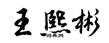 胡問遂王熙彬行書個性簽名怎么寫