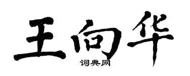 翁闓運王向華楷書個性簽名怎么寫