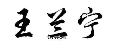 胡問遂王蘭寧行書個性簽名怎么寫