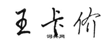 駱恆光王卡價行書個性簽名怎么寫