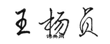 駱恆光王楊貞行書個性簽名怎么寫