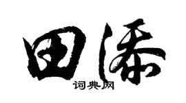 胡問遂田添行書個性簽名怎么寫