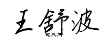 王正良王舒波行書個性簽名怎么寫