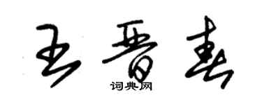 朱錫榮王晉春草書個性簽名怎么寫