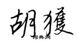 王正良胡獲行書個性簽名怎么寫
