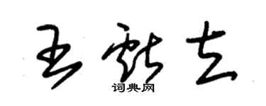 朱錫榮王獻立草書個性簽名怎么寫