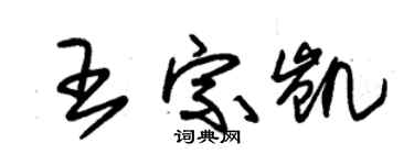 朱錫榮王宗凱草書個性簽名怎么寫