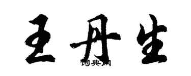 胡問遂王丹生行書個性簽名怎么寫