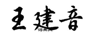胡問遂王建音行書個性簽名怎么寫