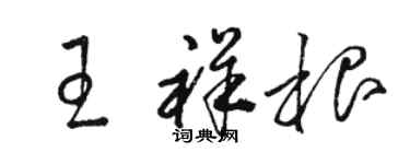 駱恆光王祥根草書個性簽名怎么寫