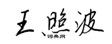 王正良王照波行書個性簽名怎么寫