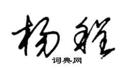 朱錫榮楊程草書個性簽名怎么寫