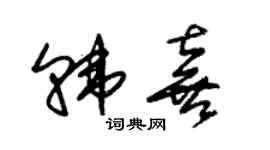 朱錫榮韓喜草書個性簽名怎么寫