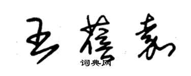 朱錫榮王蓓嘉草書個性簽名怎么寫