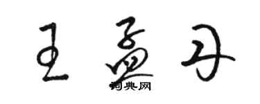 駱恆光王孟丹草書個性簽名怎么寫