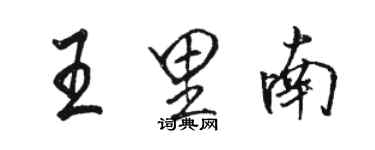 駱恆光王里南行書個性簽名怎么寫