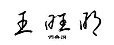 梁錦英王旺明草書個性簽名怎么寫