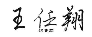 駱恆光王任翔行書個性簽名怎么寫