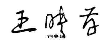 曾慶福王映存草書個性簽名怎么寫