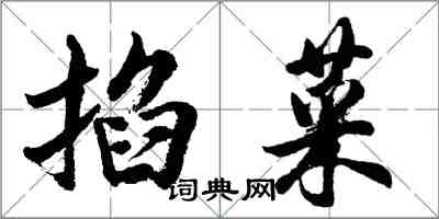 胡問遂掐菜行書怎么寫