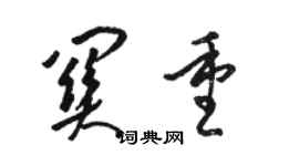 駱恆光關重草書個性簽名怎么寫