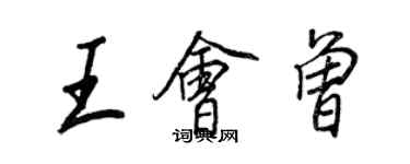 王正良王會曾行書個性簽名怎么寫