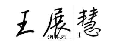 王正良王展慧行書個性簽名怎么寫