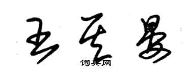 朱錫榮王其晏草書個性簽名怎么寫