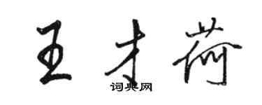 駱恆光王才荷行書個性簽名怎么寫