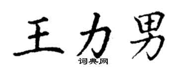 丁謙王力男楷書個性簽名怎么寫
