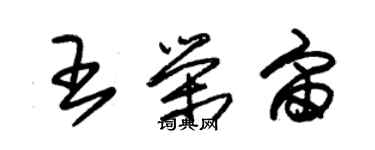 朱錫榮王榮宙草書個性簽名怎么寫