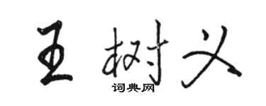 駱恆光王樹義行書個性簽名怎么寫