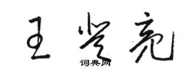 駱恆光王登亮草書個性簽名怎么寫