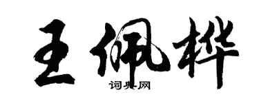 胡問遂王佩樺行書個性簽名怎么寫