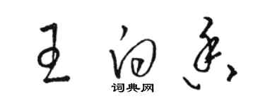 駱恆光王白香草書個性簽名怎么寫