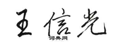 駱恆光王信光行書個性簽名怎么寫