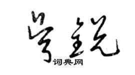 曾慶福吳銳草書個性簽名怎么寫