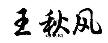 胡問遂王秋風行書個性簽名怎么寫