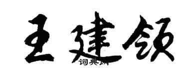 胡問遂王建領行書個性簽名怎么寫