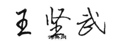 駱恆光王堅武行書個性簽名怎么寫