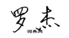 駱恆光羅傑行書個性簽名怎么寫