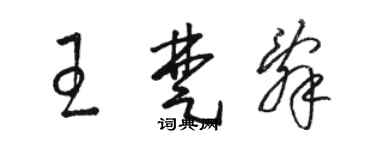駱恆光王楚辭草書個性簽名怎么寫