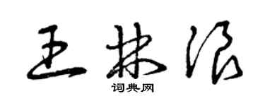曾慶福王林浪草書個性簽名怎么寫