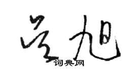 駱恆光吳旭草書個性簽名怎么寫