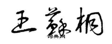 曾慶福王蘇桐草書個性簽名怎么寫