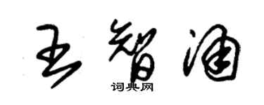 朱錫榮王智涌草書個性簽名怎么寫