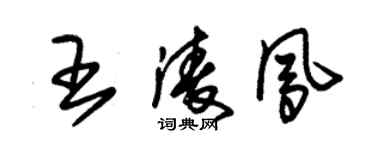 朱錫榮王凌鳳草書個性簽名怎么寫